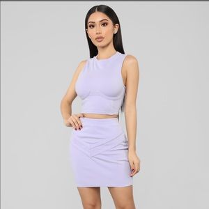 Fashion nova mini skirt set
